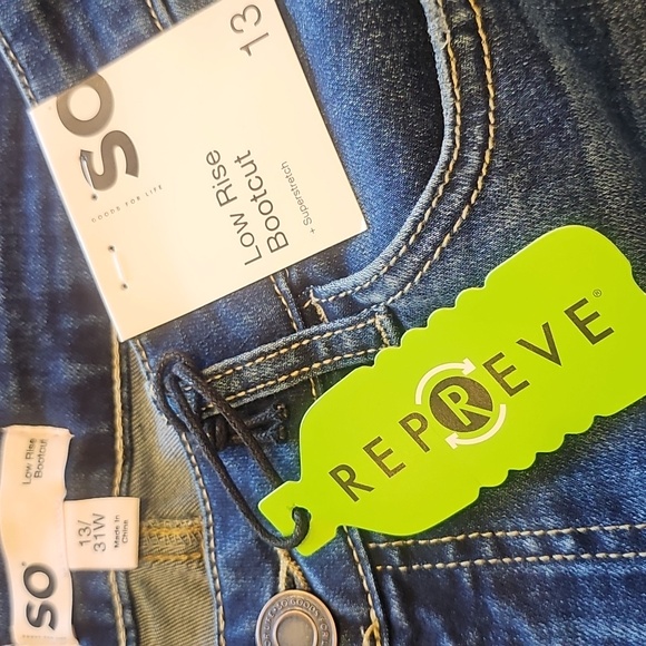 Nwt! So! Brand Juniors Jeans Size 13 - Picture 3 of 7